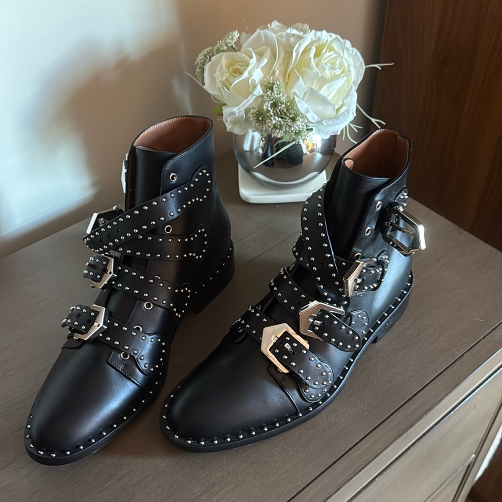 Givenchy leather studded boots. Size 38